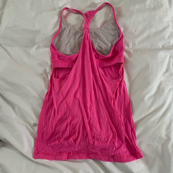 Lululemon tank built in bra approximate size 6 or 8 color pink - Picture 6 of 6